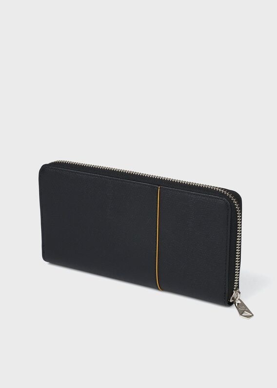 未使用級✨PaulSmith 長財布 ジッピーウォレット レターズ レザー 黒 brandeal_l516929472