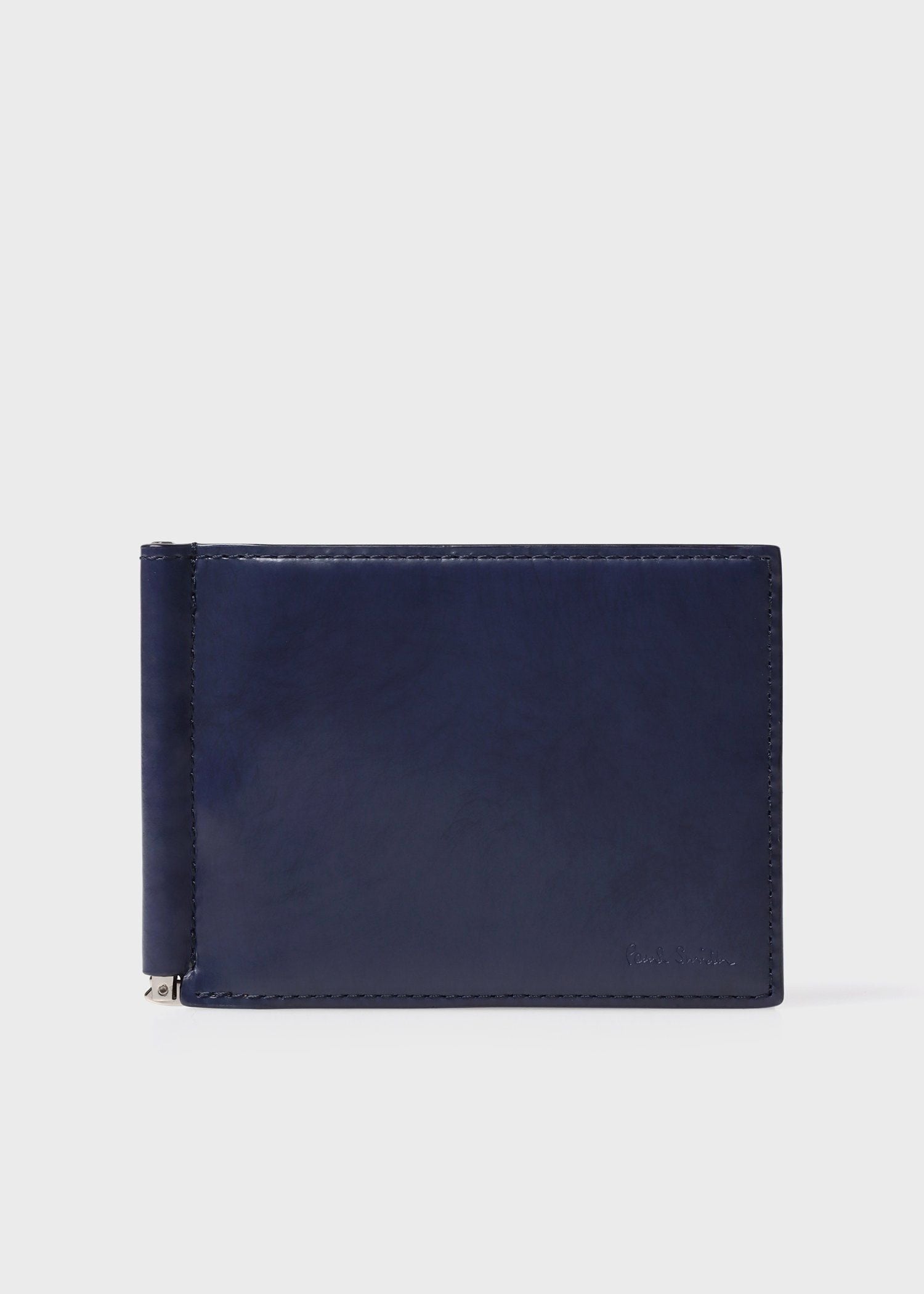 美品✨ポールスミス　マネークリップ　ネイビー Paul Smith ポールスミス 財布 メンズ マネークリップ ブライト