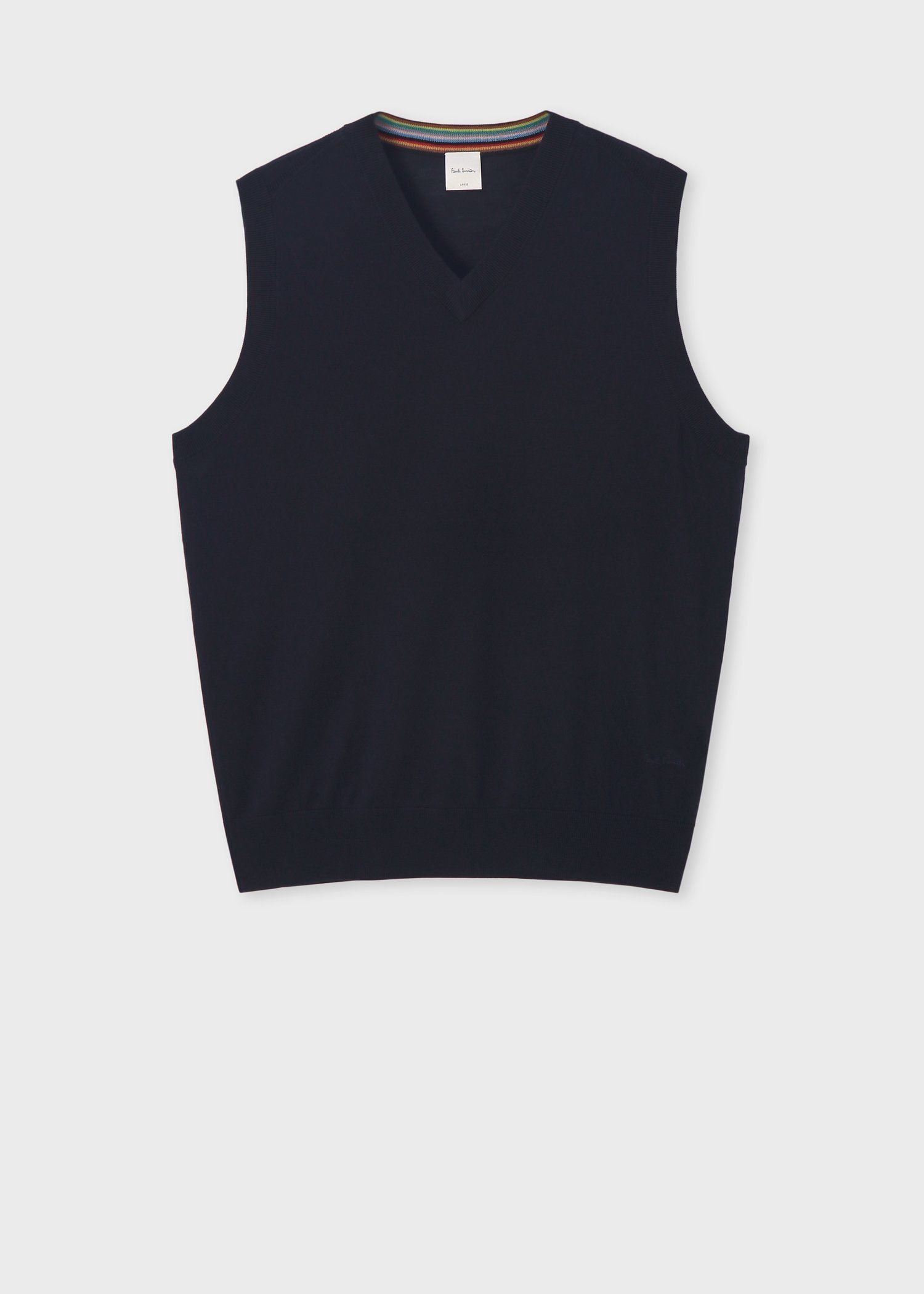 ハイゲージ Vネックニットベスト（グリーン） ｜ポール・スミス