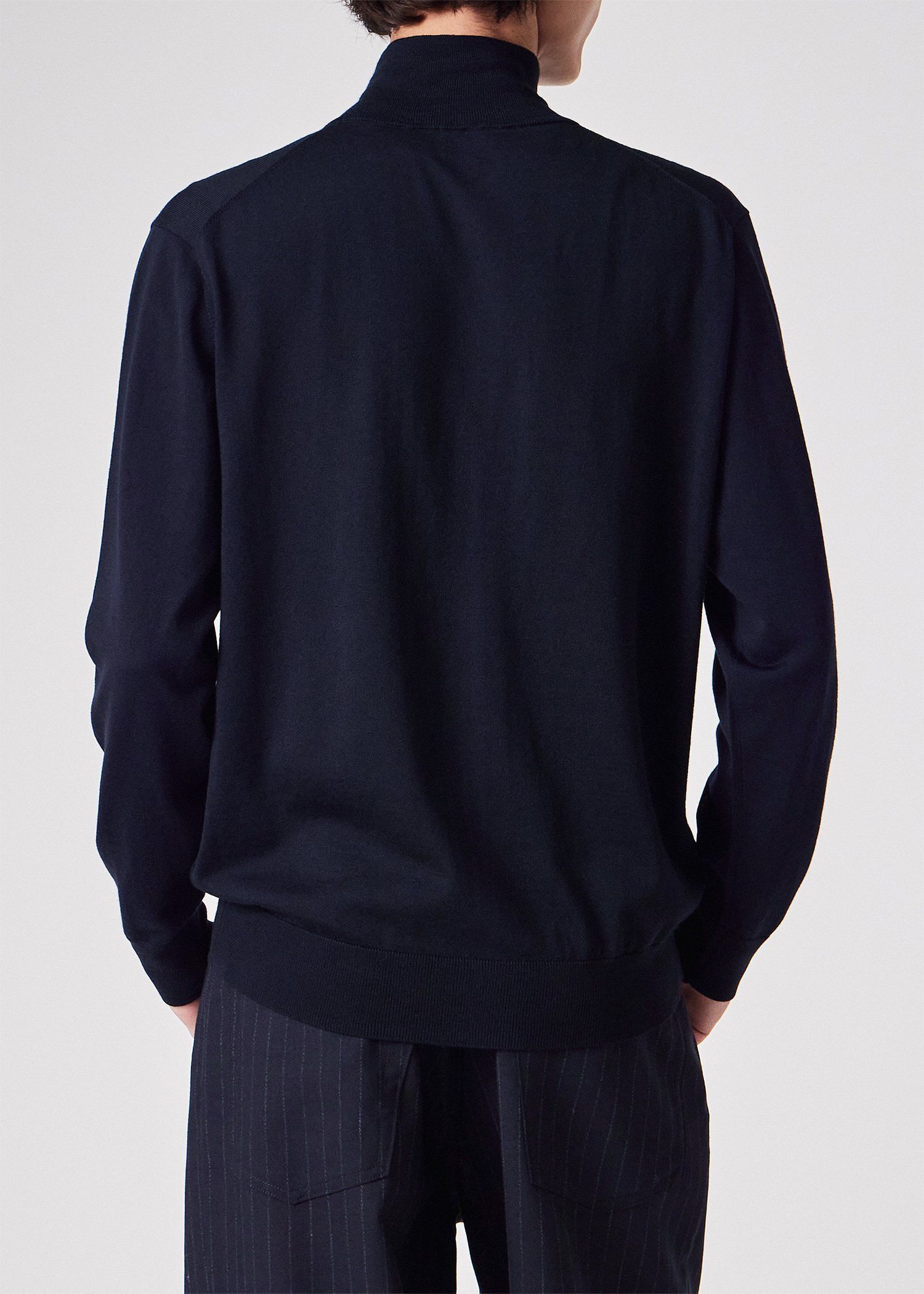 ハイゲージ ジップアップニット