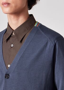 ハイゲージ ニット カーディガン（ダークインディゴ） ｜ポール・スミス