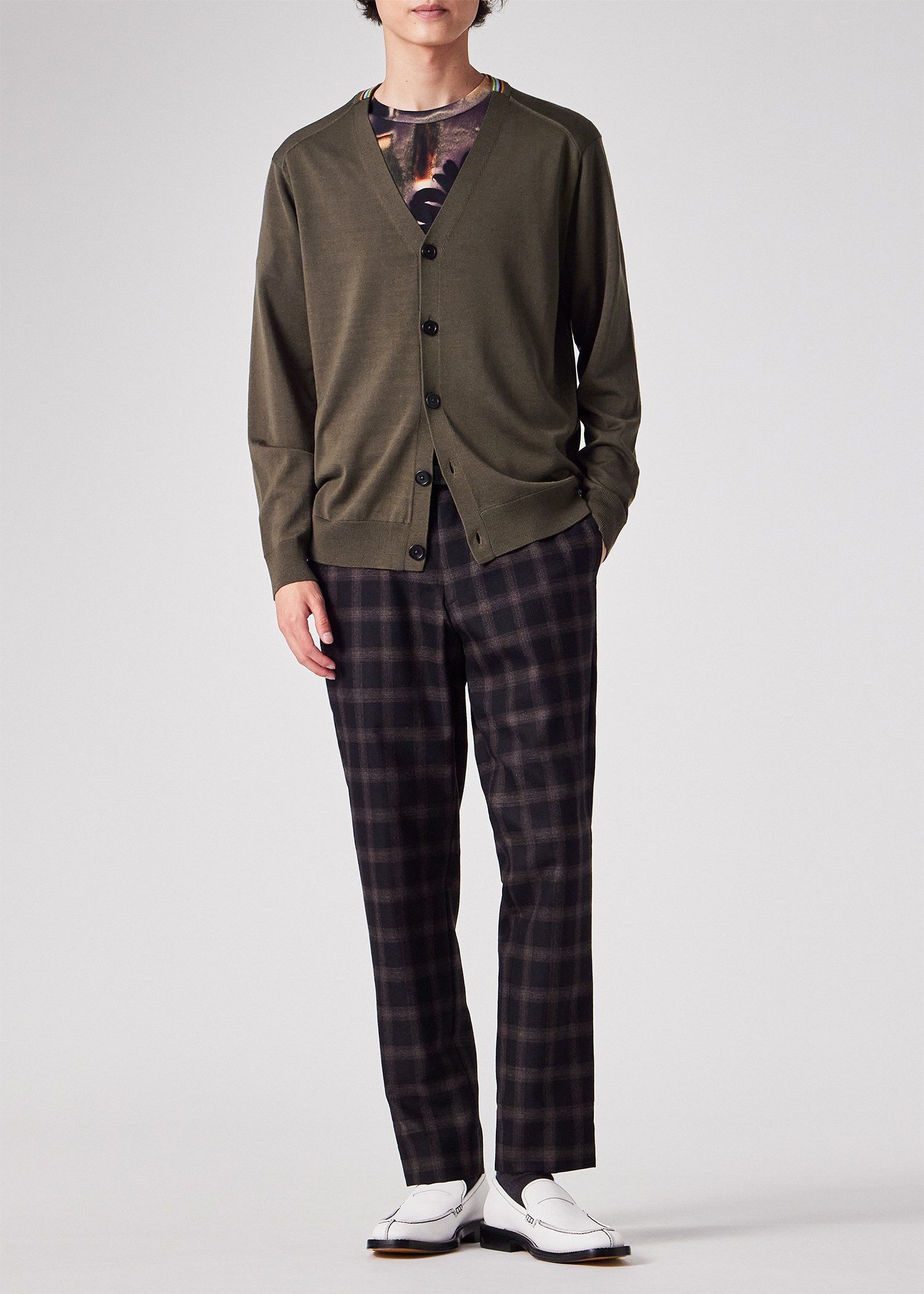 ハイゲージ ニット カーディガン（グリーン） ｜ポール・スミス