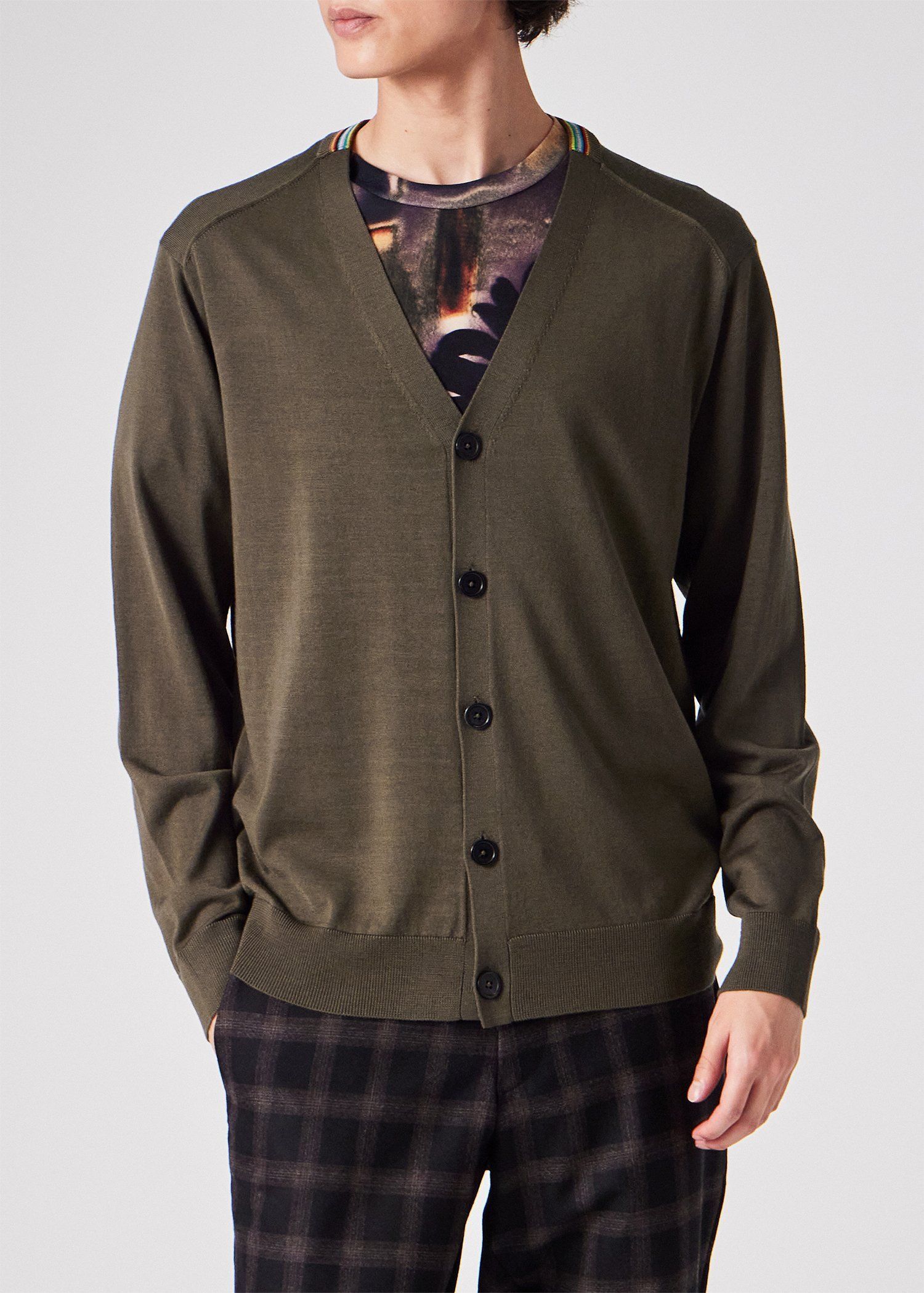 ハイゲージ ニット カーディガン（グリーン） ｜ポール・スミス