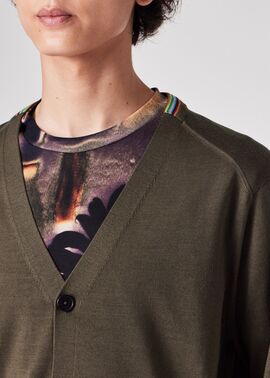 ハイゲージ ニット カーディガン（グリーン） ｜ポール・スミス