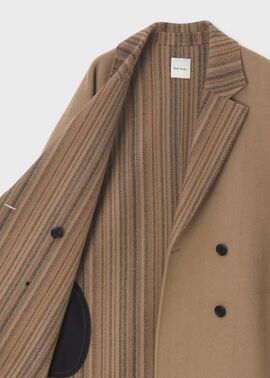 ウィメンズ シグネチャーストライプ ダブルフェイス コート ｜ポール