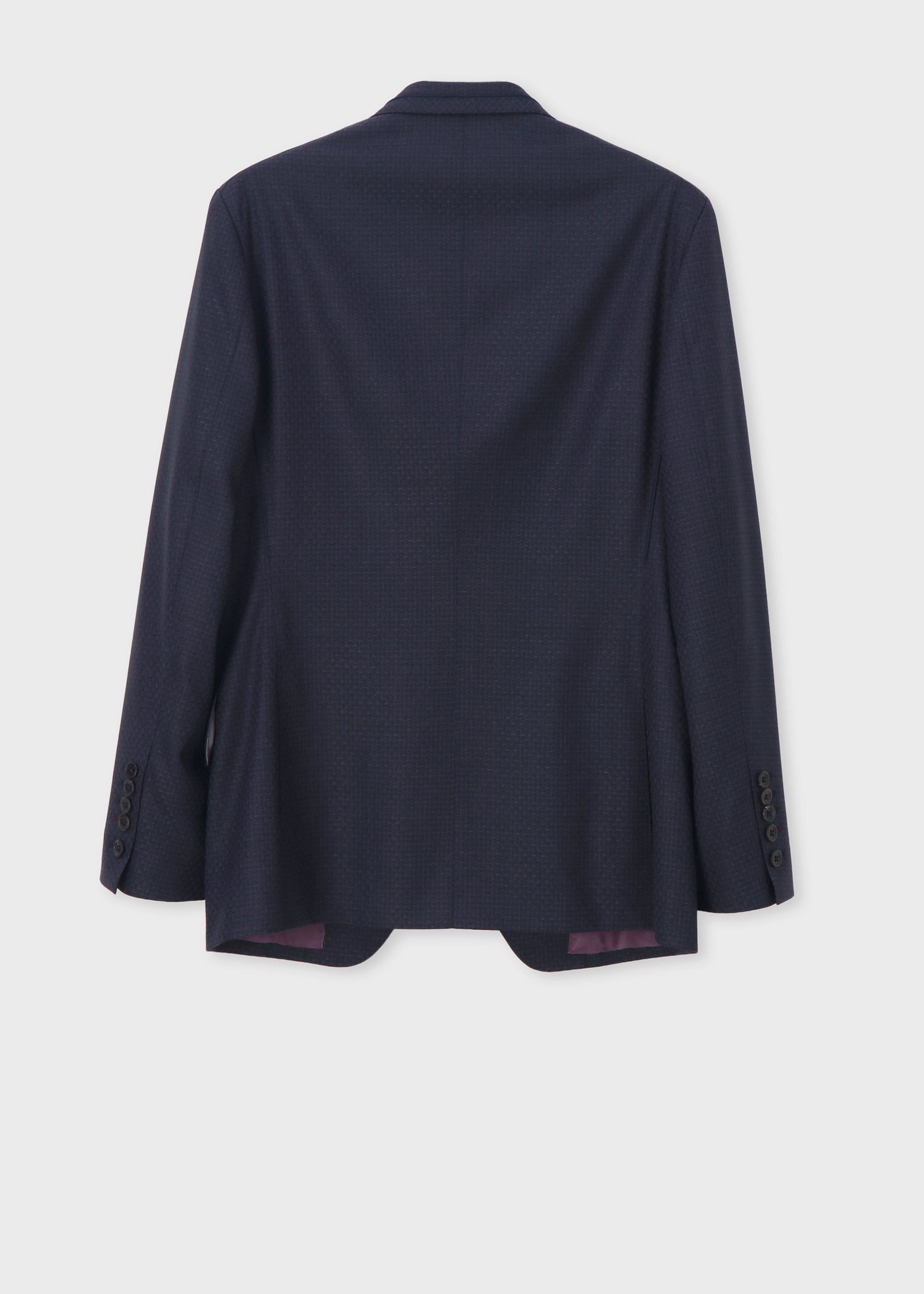 テクスチャードチェック ピークドラペル スーツ