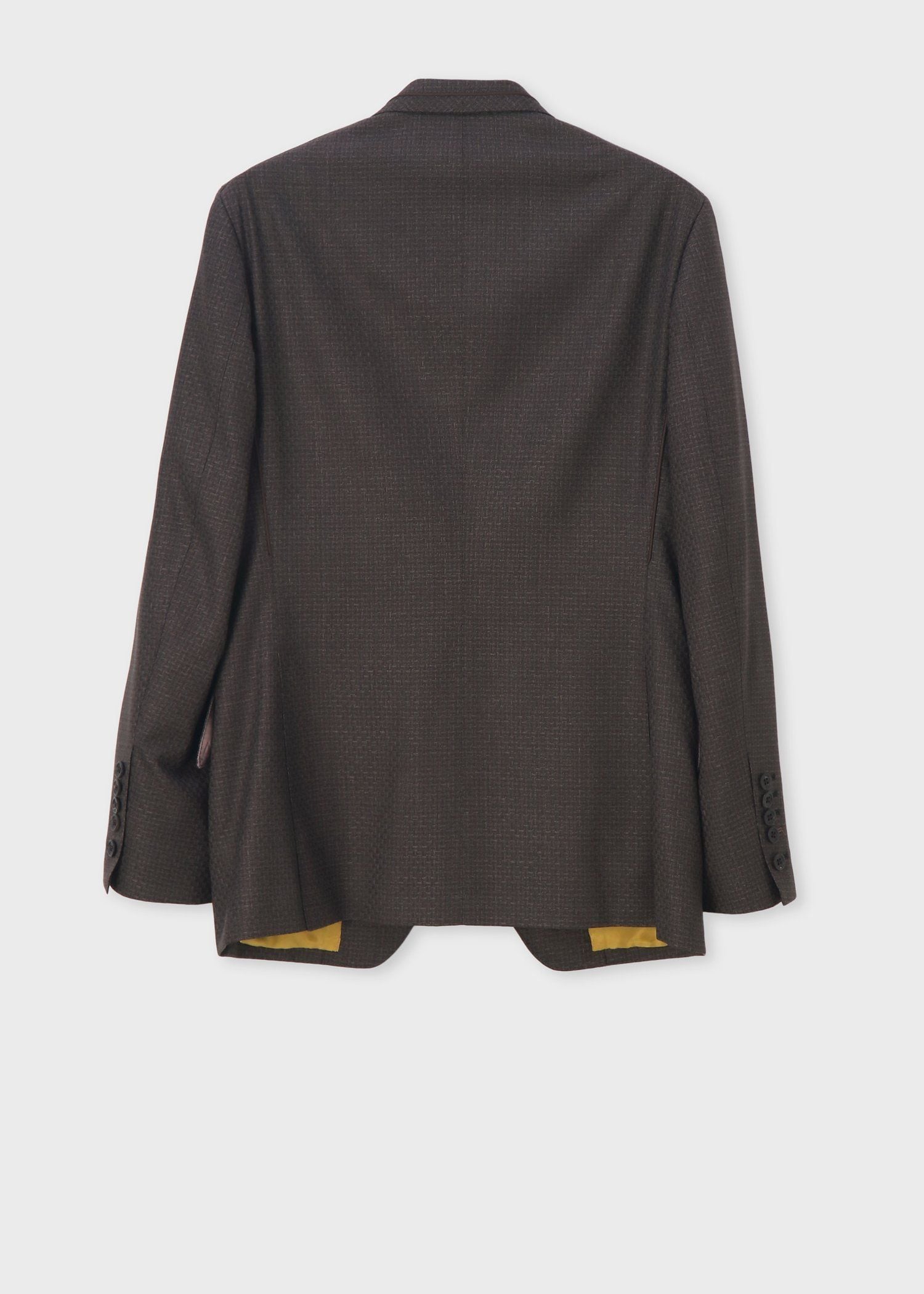 テクスチャードチェック ピークドラペル スーツ