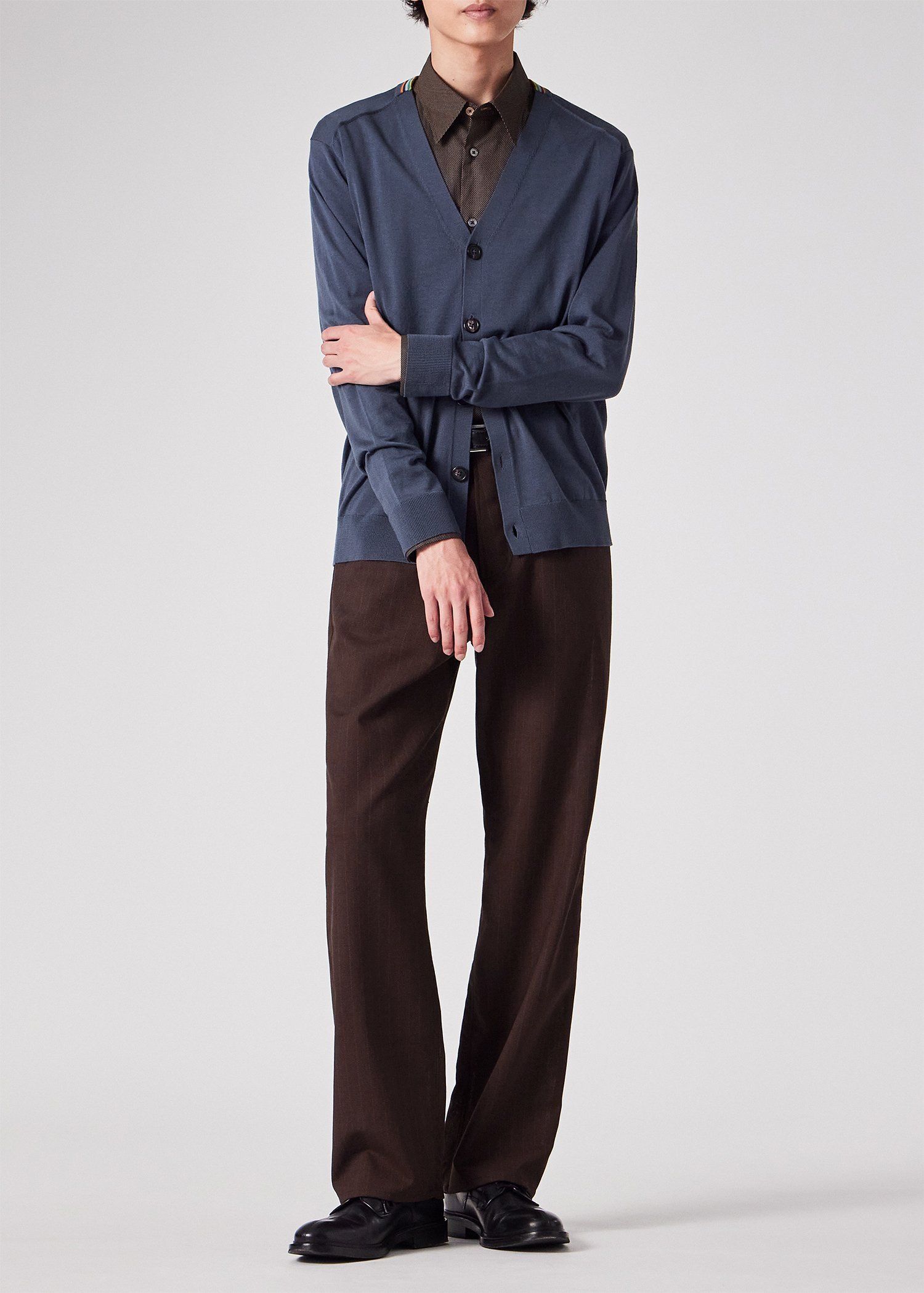 クラシックチョークストライプ 5ポケットパンツ