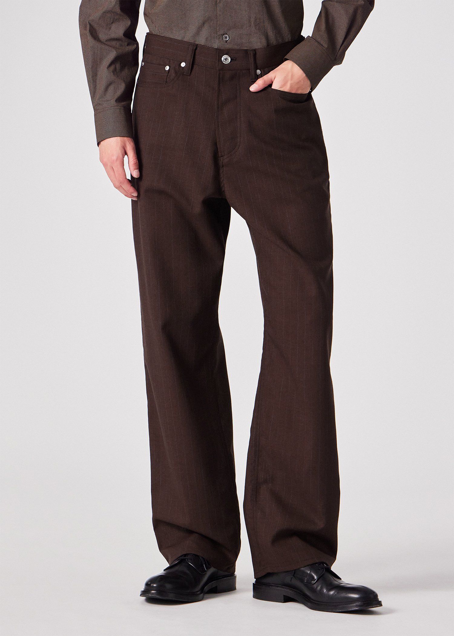 クラシックチョークストライプ 5ポケットパンツ