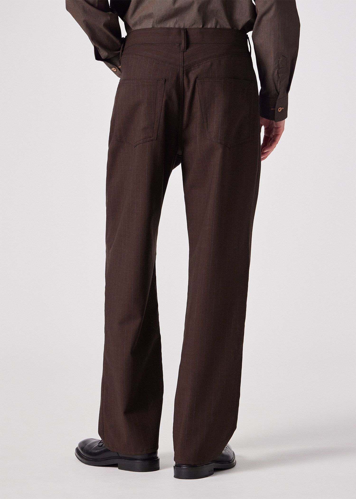 クラシックチョークストライプ 5ポケットパンツ