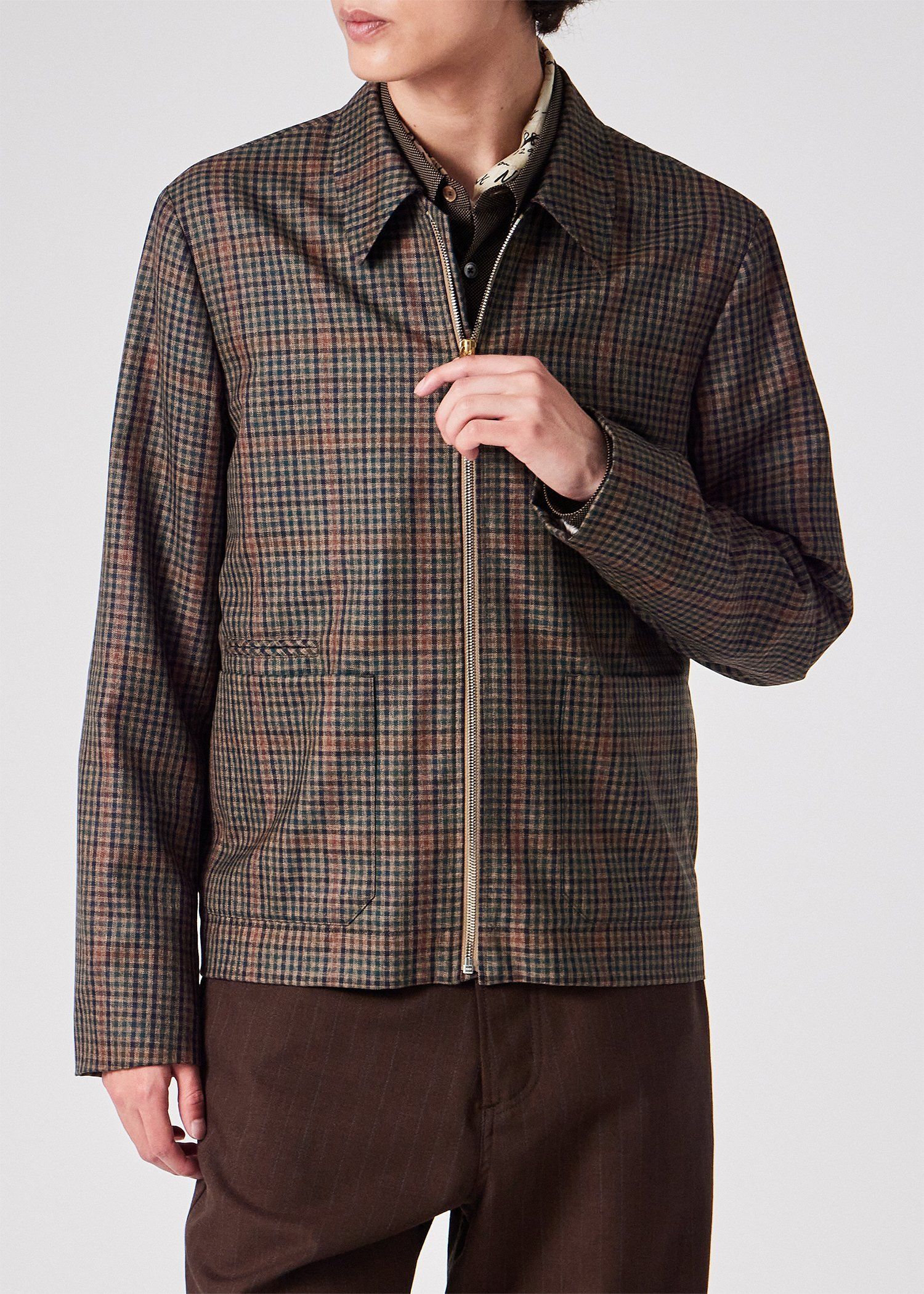 中古 them 2LP ABR0010 クラシックガンクラブチェック ショートブルゾン ｜ポール・スミス