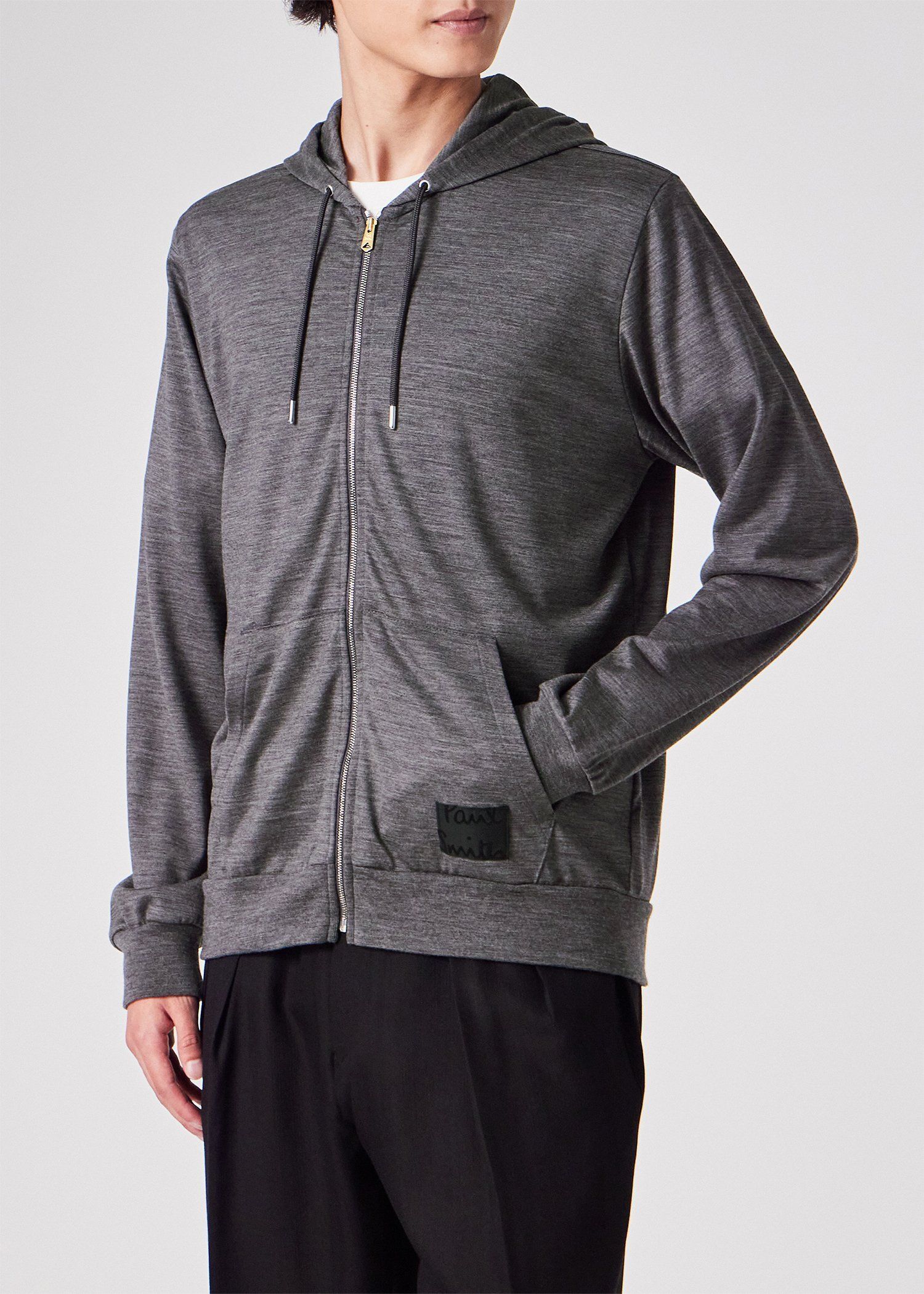 "Cropped Logo" テックウール パーカ