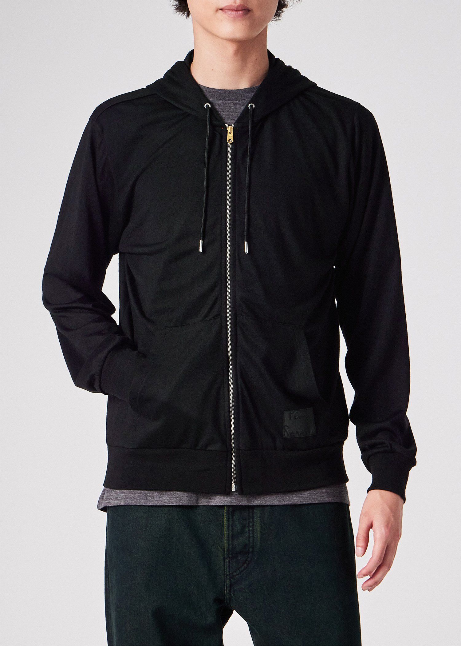 "Cropped Logo" テックウール パーカ