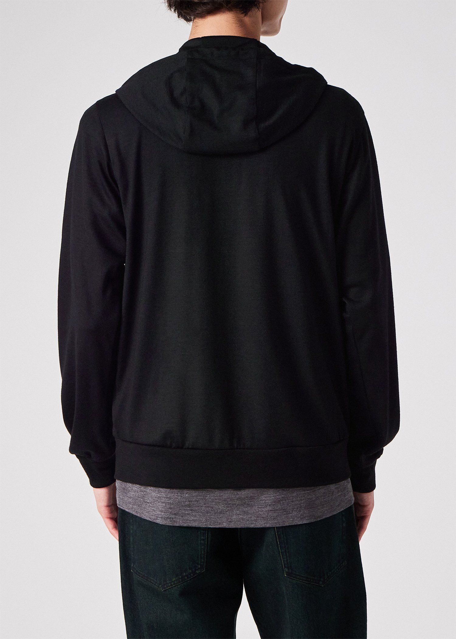 "Cropped Logo" テックウール パーカ