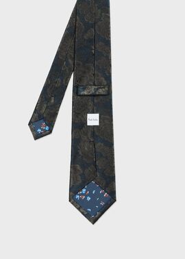 ジャカードフローラル タイ（ダークグリーン） ｜ポール・スミス