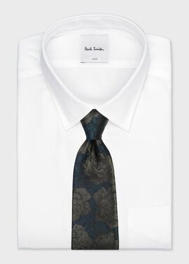 ジャカードフローラル タイ（ダークグリーン） ｜ポール・スミス