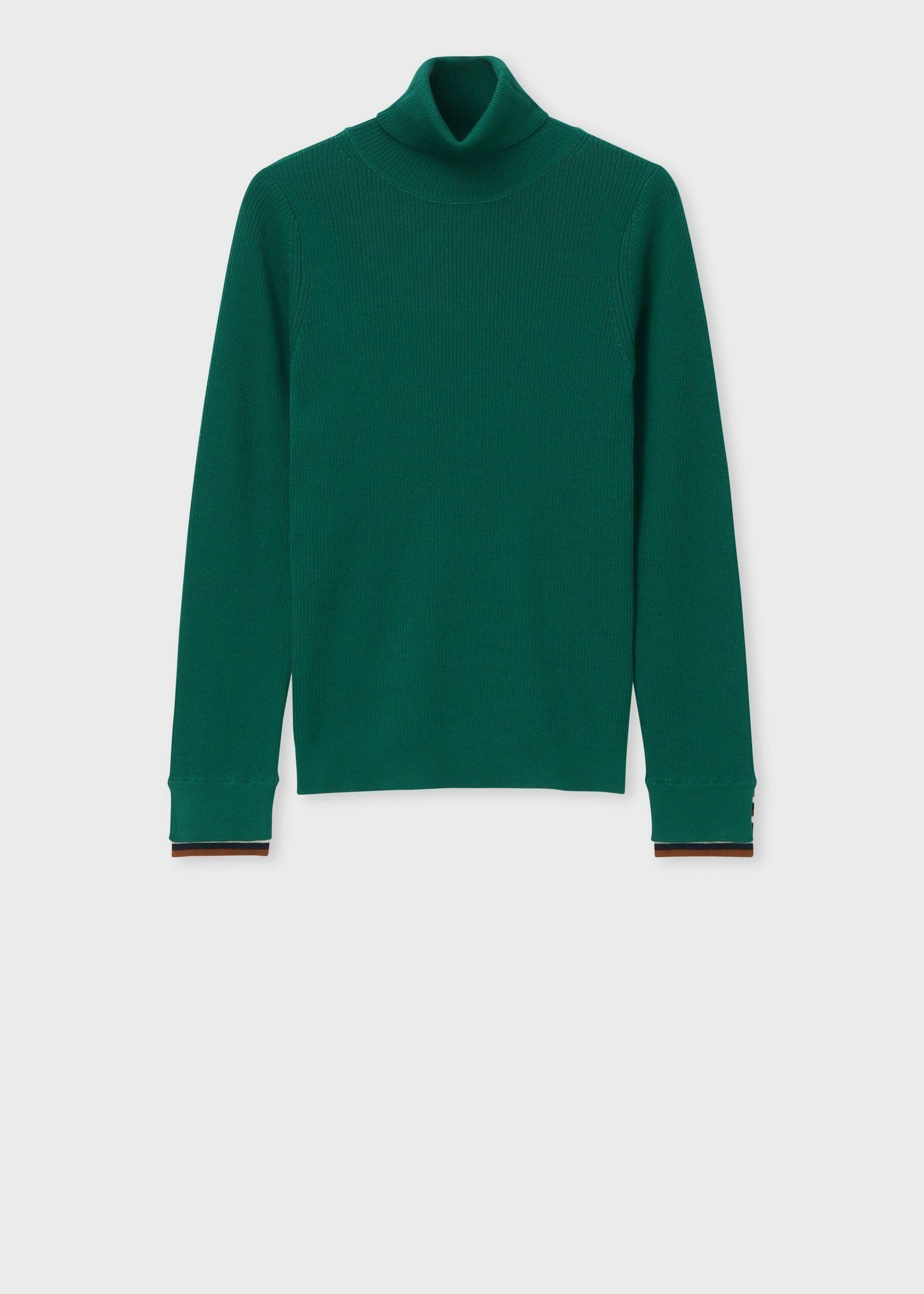 ウィメンズ ハイゲージ タートルネック ニット（グリーン） ｜ポール