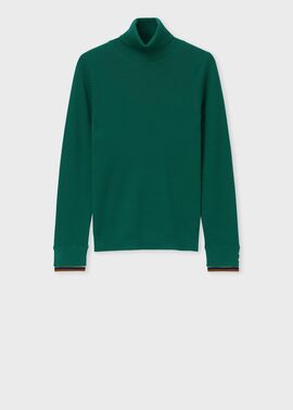 ウィメンズ ハイゲージ タートルネック ニット（グリーン） ｜ポール