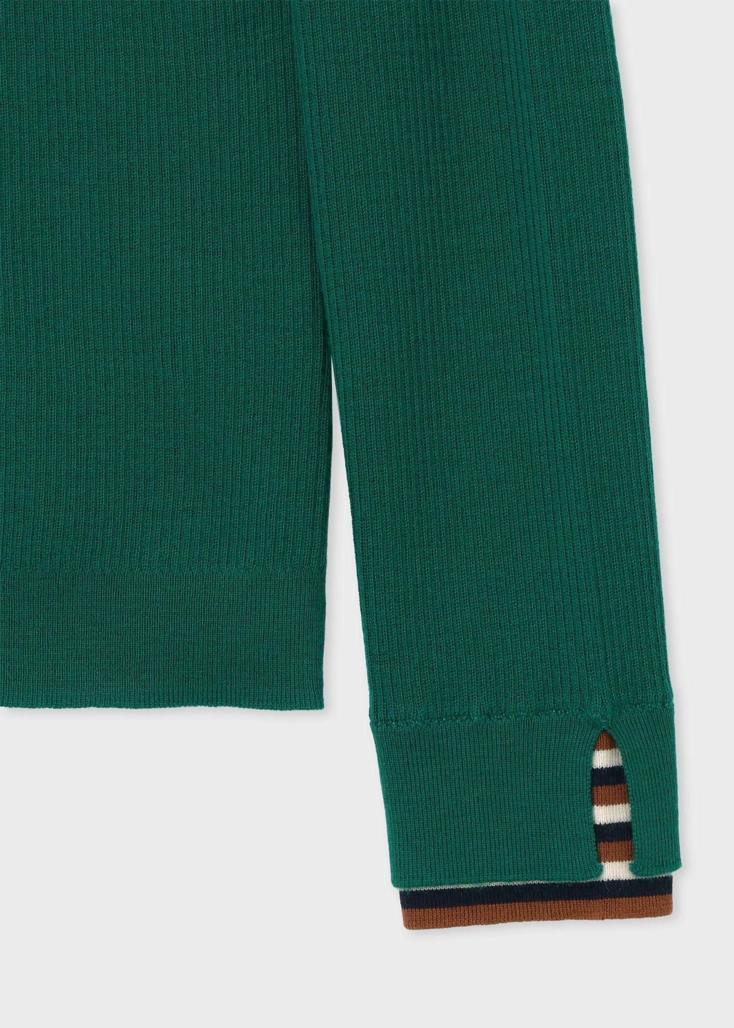 ウィメンズ ハイゲージ タートルネック ニット（グリーン） ｜ポール