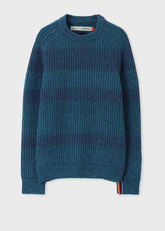 【インスタ掲載】ストライプ　ニット　セーター　Paul Smith ポールスミス アーティストストライプポイント クルーネックニット