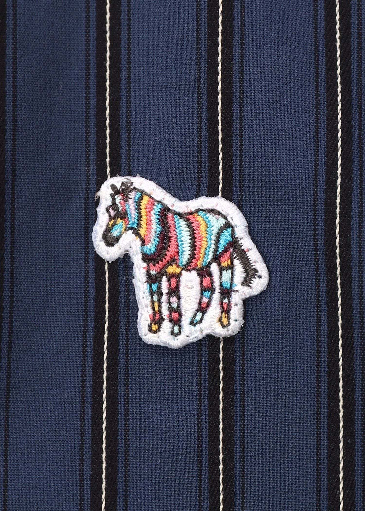 ジュニア ストライプ バンドカラーシャツ