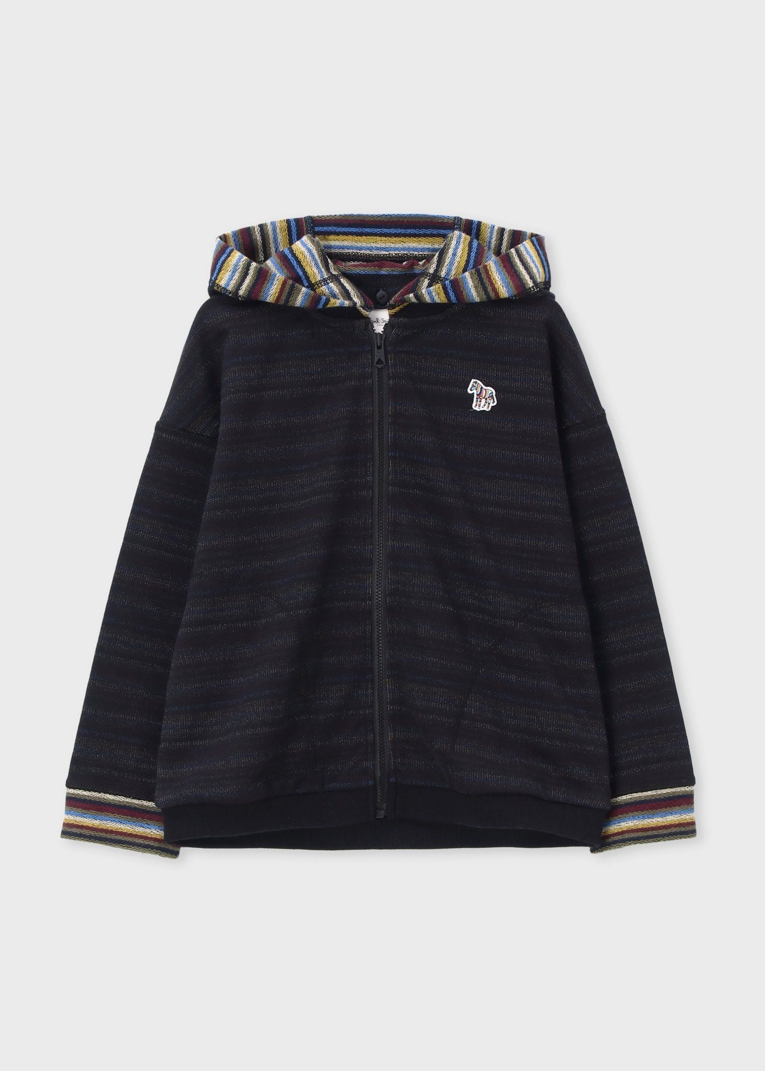 ジュニア ボーダー裏毛 ジップパーカ