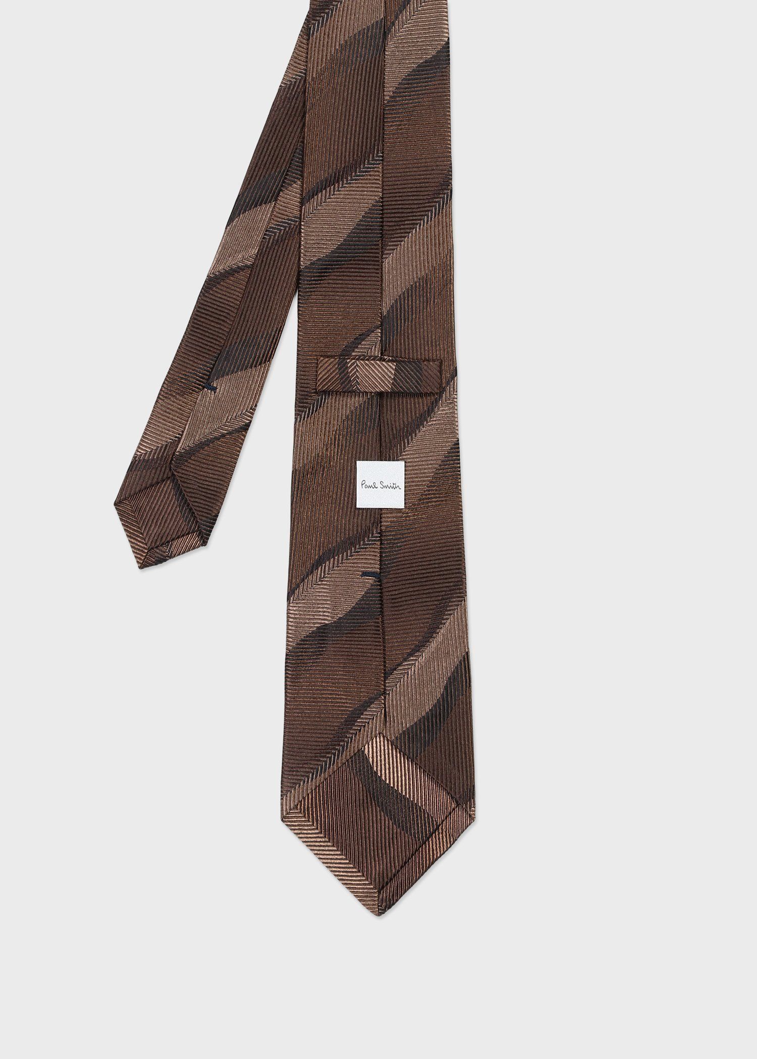 Paul Smith ブラウン シルク100% ネクタイ Paul Smith ブラウン シルク100% ネクタイ Paul Smith ポールスミス 絹