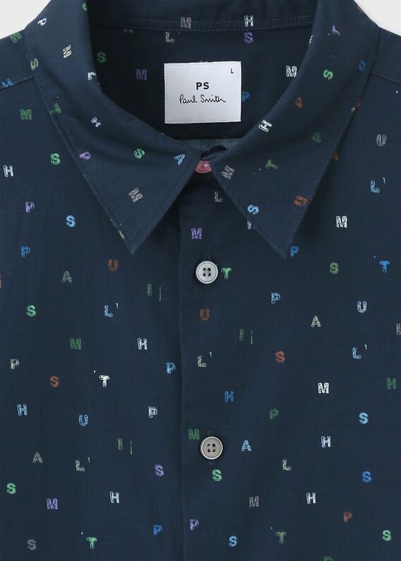 削除予定！Paul Smith 黒 長袖シャツ カフス口紅プリント 削除予定！Paul Smith 黒 長袖シャツ カフス口紅プリント