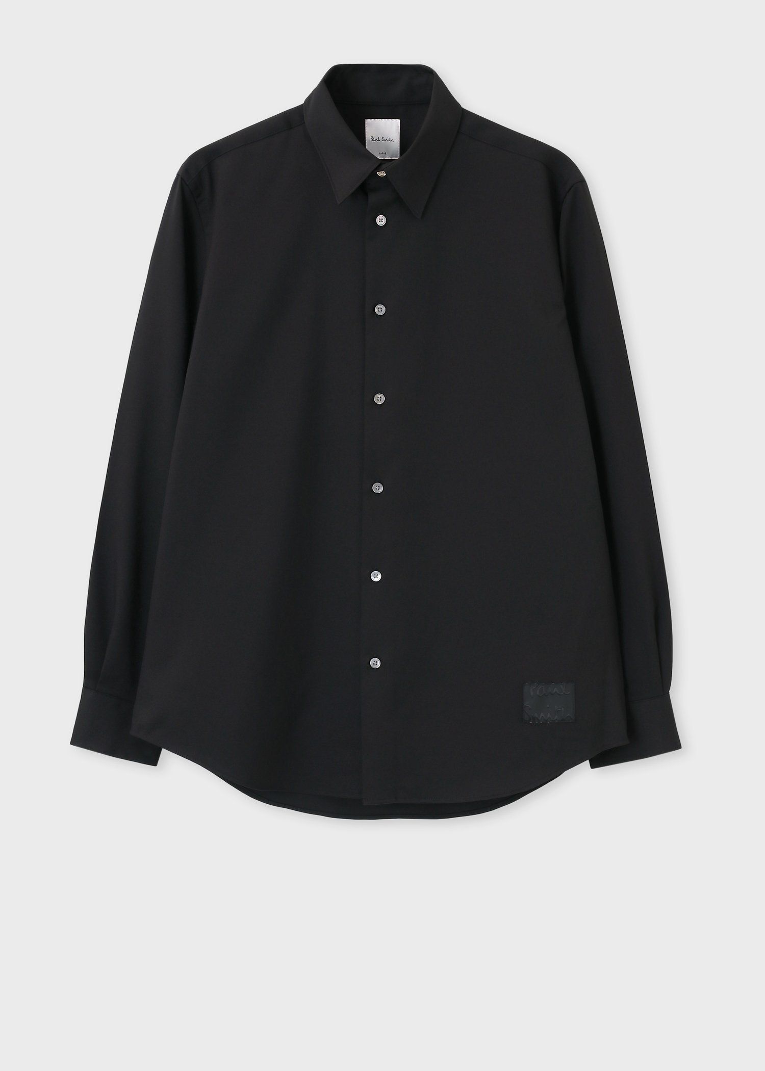 "Cropped logo" 長袖シャツ