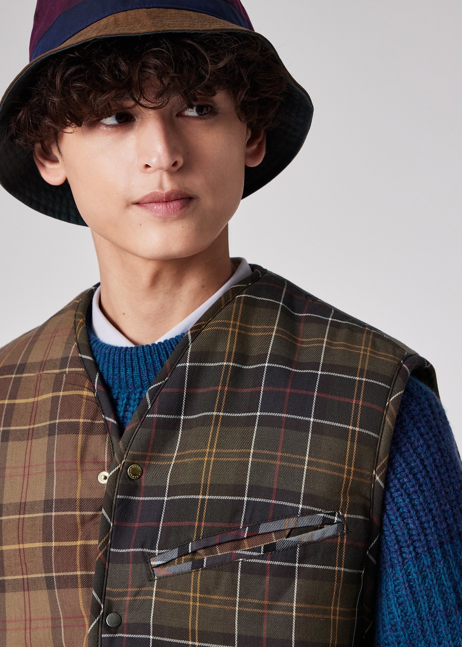 "Paul Smith Loves Barbour" タータンチェックベスト