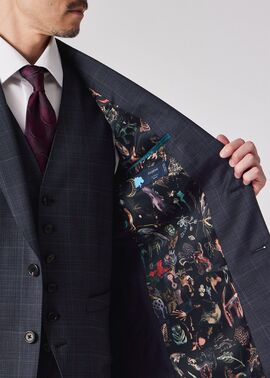 コントラストチェック 2B スーツ（ネイビー） ｜ポール・スミス