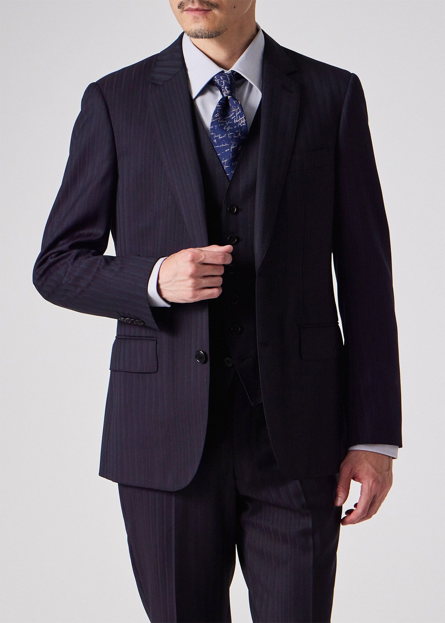 コントラストストライプ 2B スーツ ｜ポール・スミス