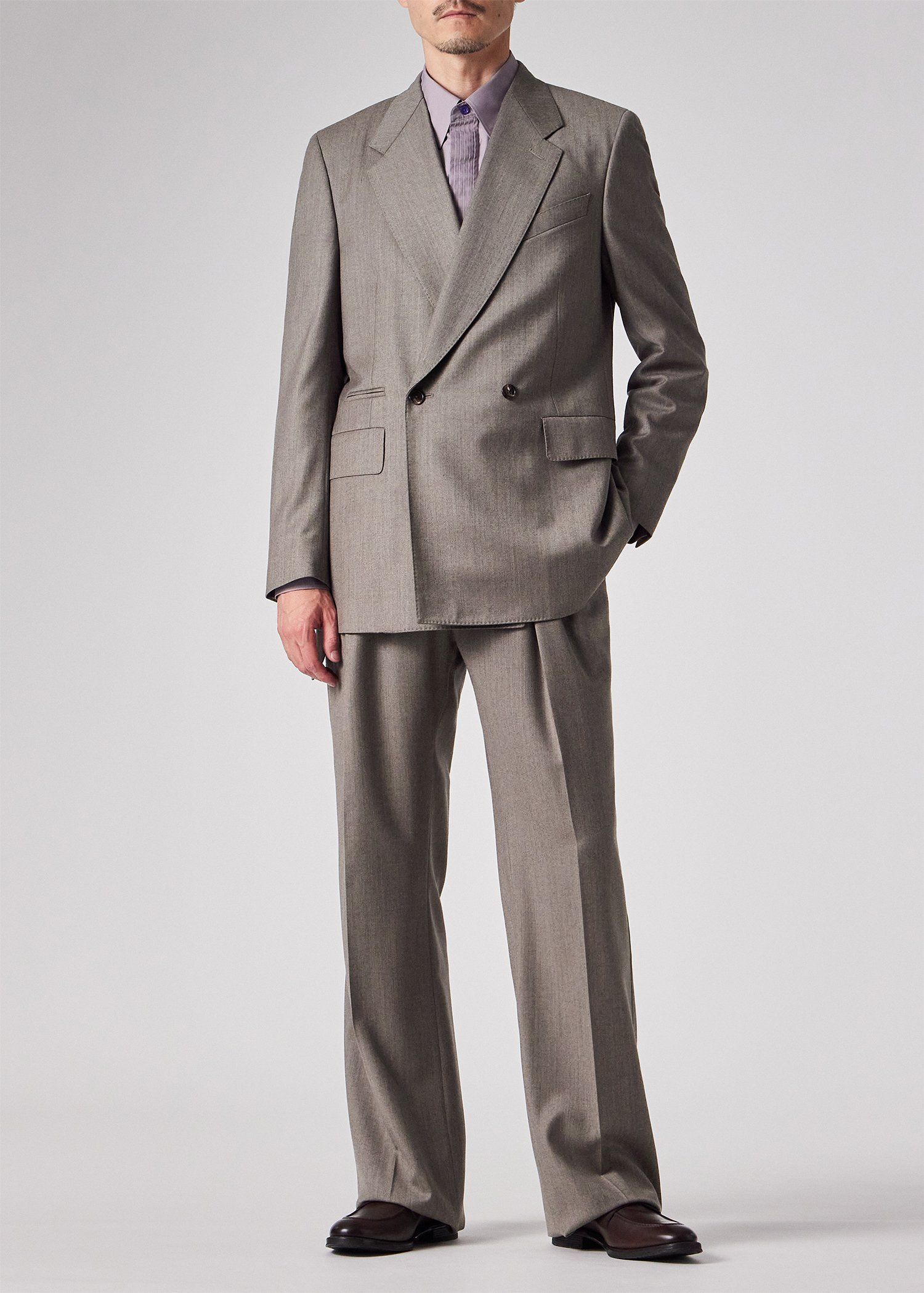 ウールカシミヤフランネル ダブルブレストジャケット