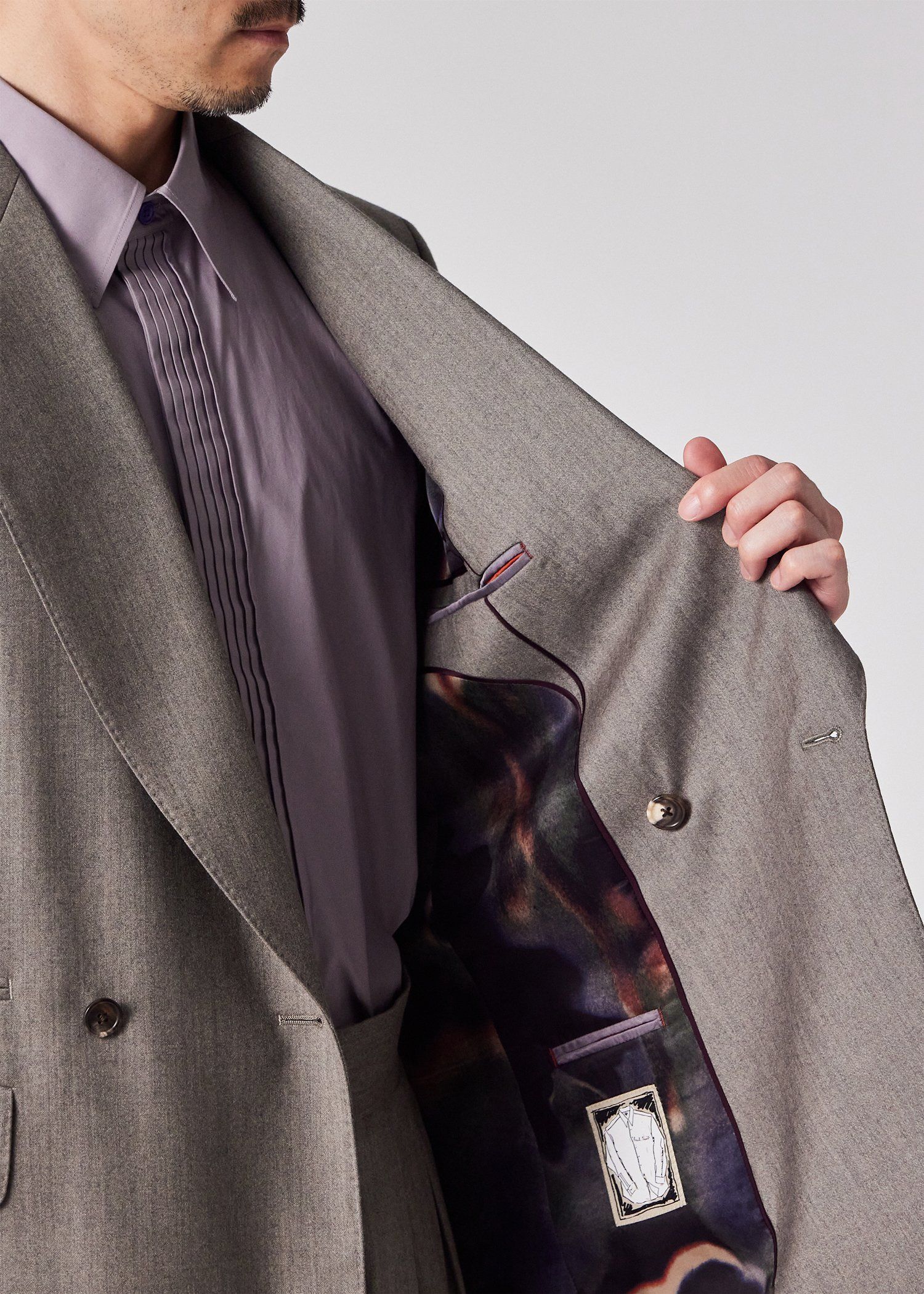 ウールカシミヤフランネル ダブルブレストジャケット