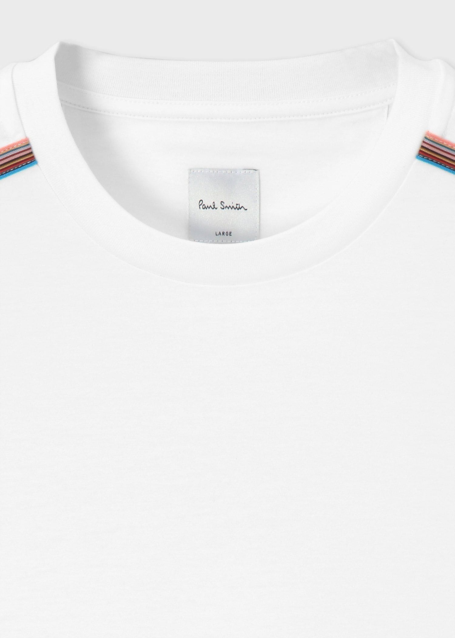 シグネチャーストライプテープ 長袖Tシャツ（ホワイト） ｜ポール・スミス