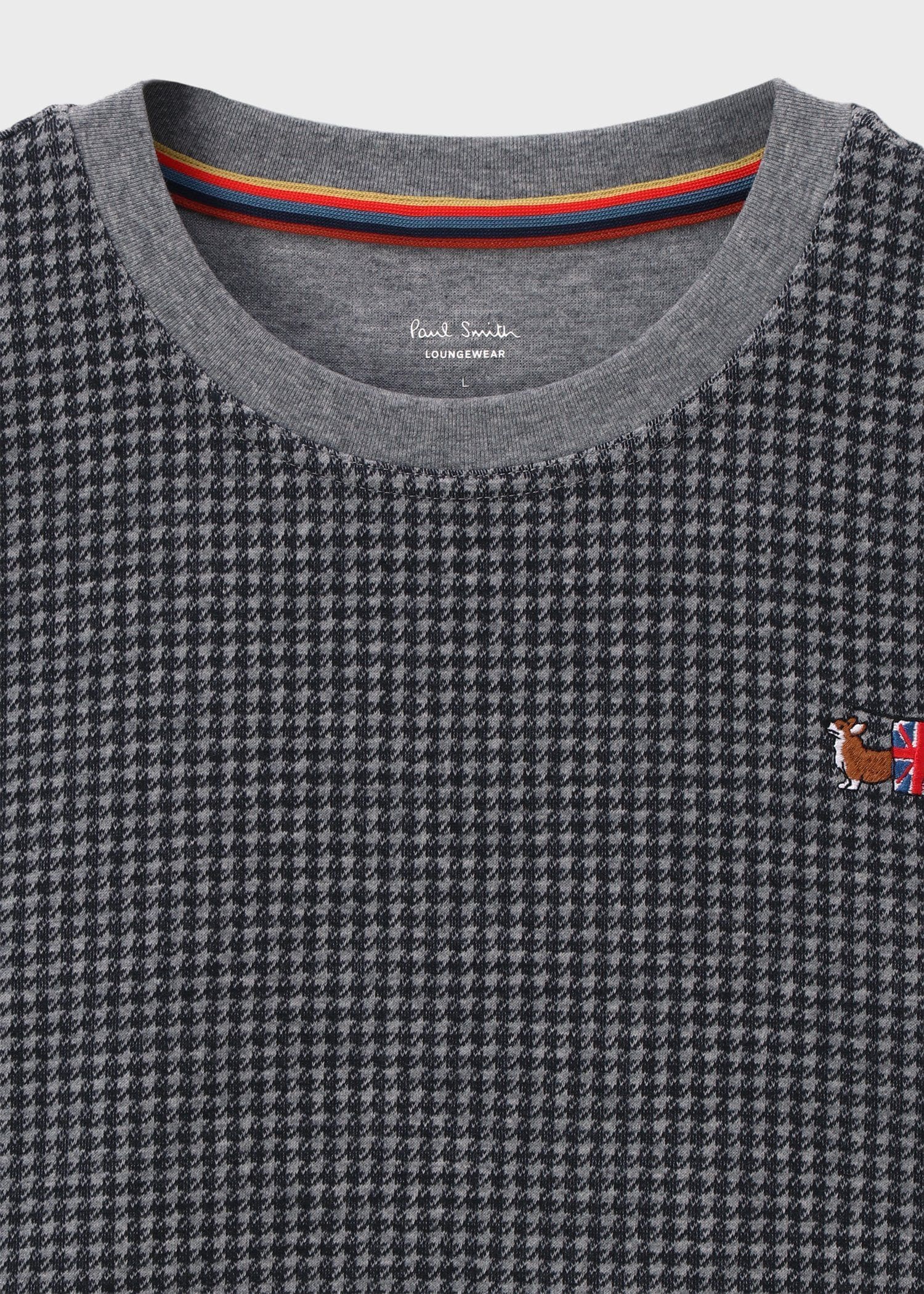 ハウンドトゥースジャカード ロングスリーブTシャツ