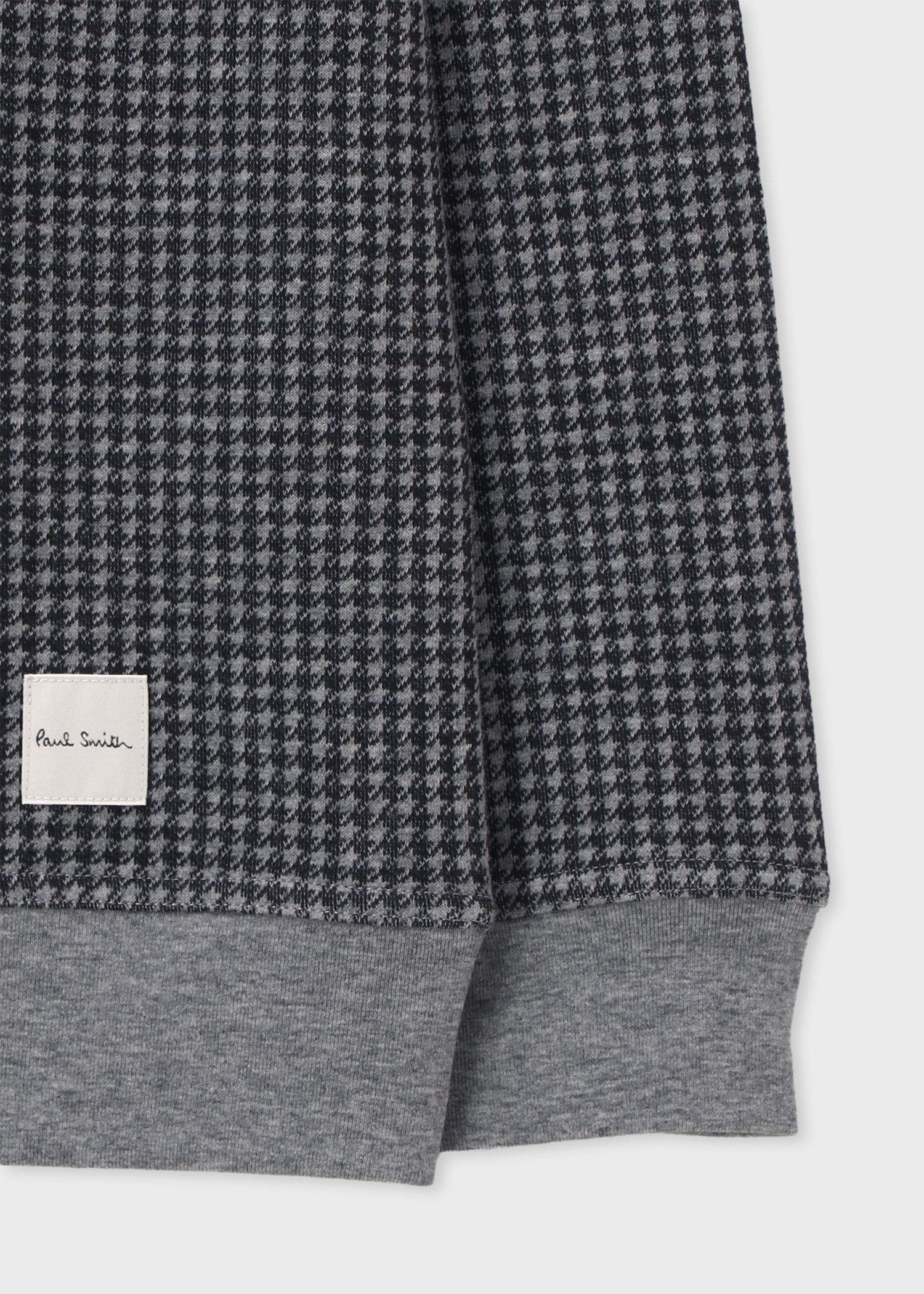 ハウンドトゥースジャカード ロングスリーブTシャツ