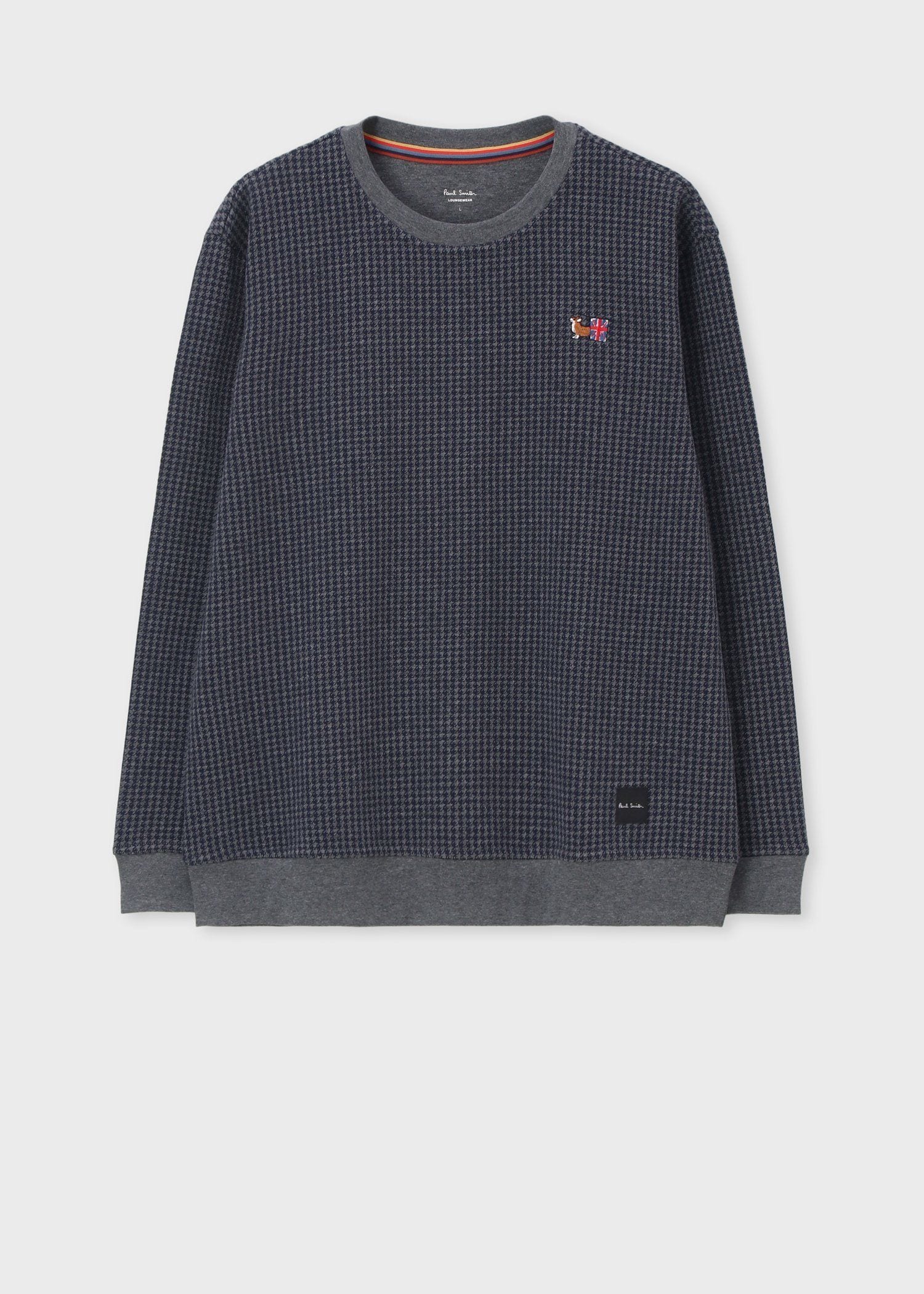 ハウンドトゥースジャカード ロングスリーブTシャツ