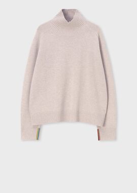 ウィメンズ インターシャ ストライプ ニット