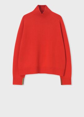 ウィメンズ インターシャ ストライプ ニット