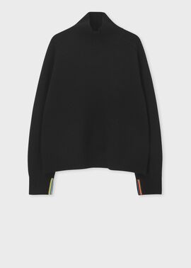 ウィメンズ インターシャ ストライプ ニット