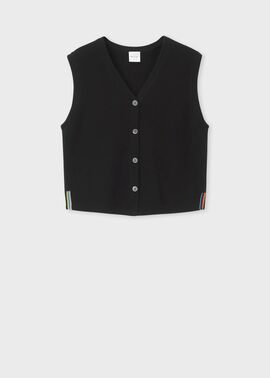 ウィメンズ インターシャ ストライプ ベスト