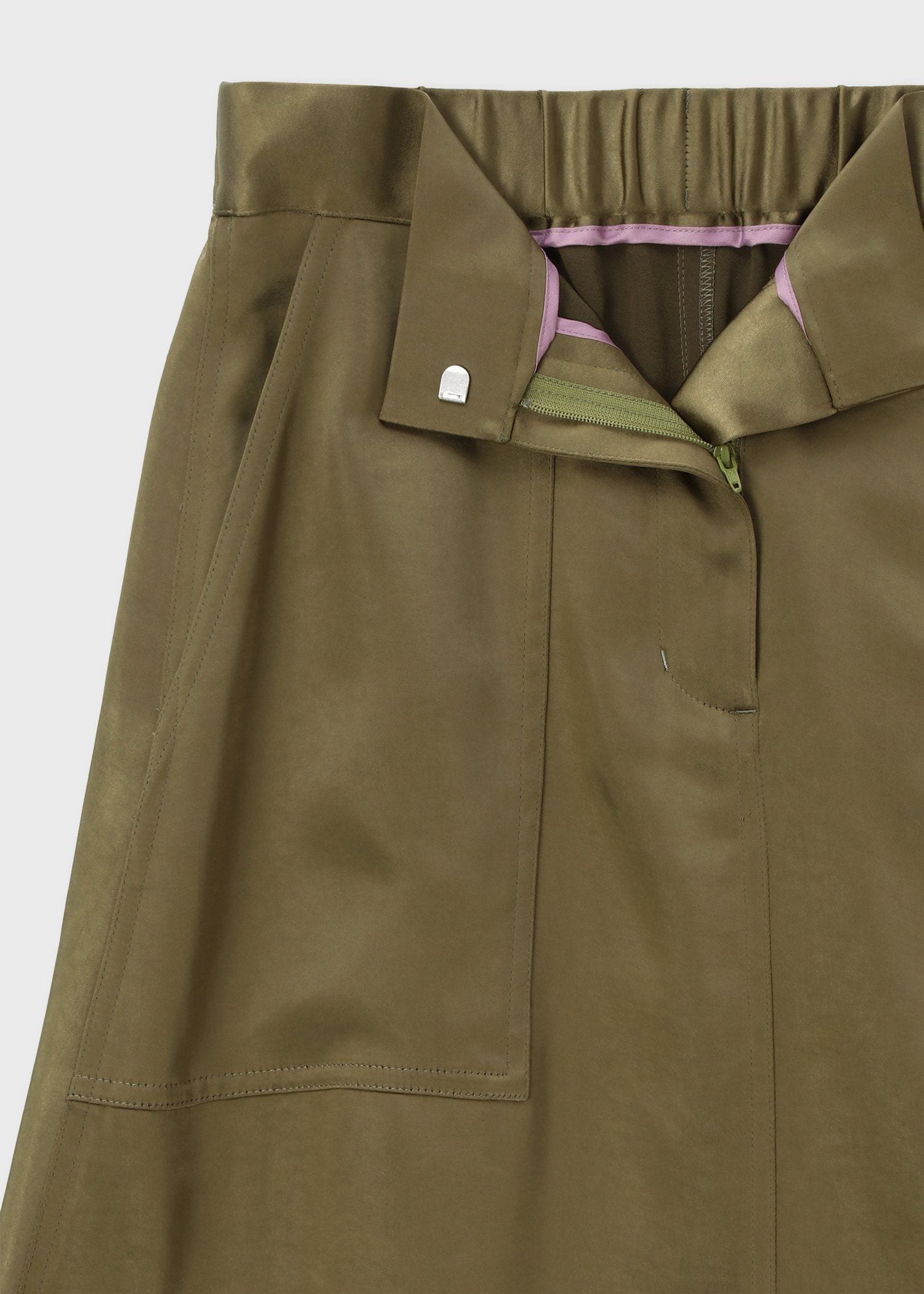 ウィメンズ サテン ミリタリー スカート