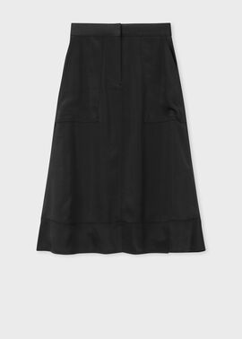 ポール・スミス　タイトスカート ウィメンズ サテン ミリタリー スカート（ブラック） ｜ポール・スミス