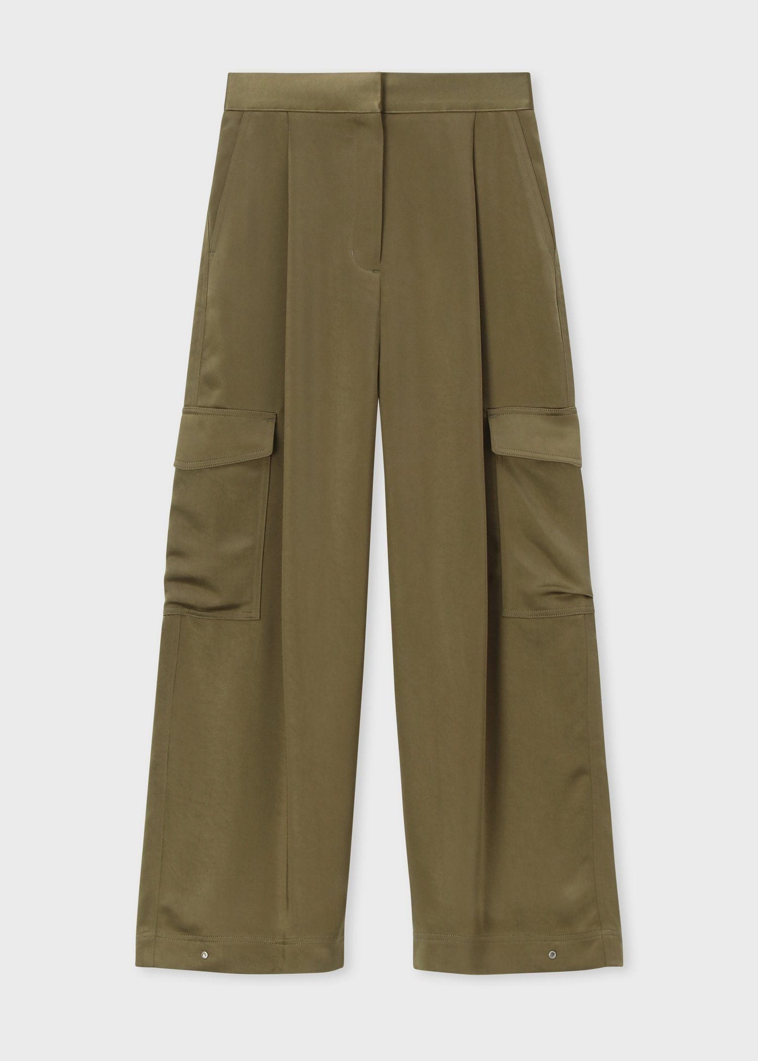 ウィメンズ サテン ミリタリー カーゴパンツ