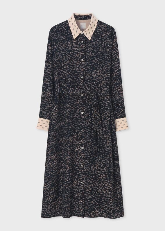【大きいサイズ46】極美品　ポールスミス　ストライプ柄ワンピース ピンク 大きいサイズ46】極美品 ポールスミス ストライプ柄ワンピース