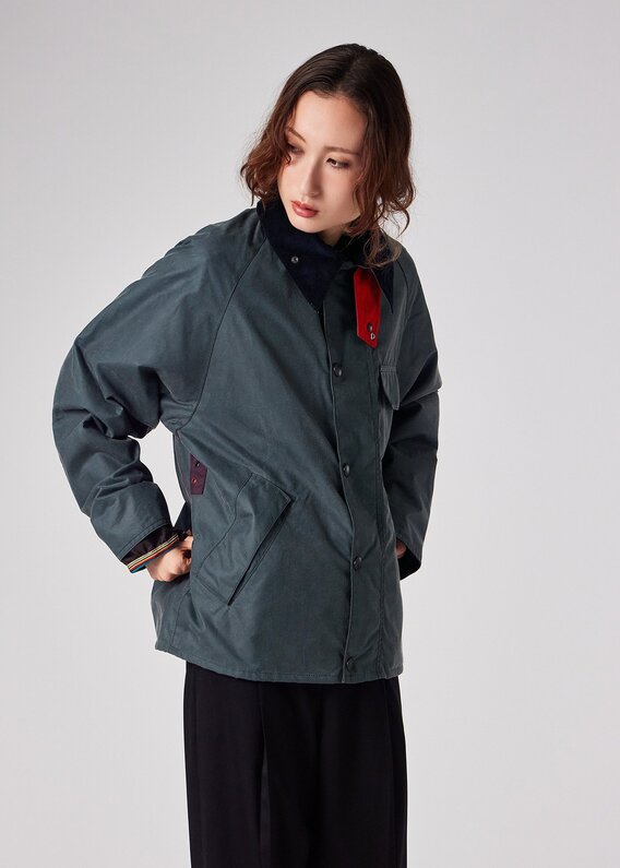 【極美品 希少サイズ L 春用】ポールスミス　スプリングコート　グレー　光沢 極美品 希少サイズ L 春用】ポールスミス スプリングコート
