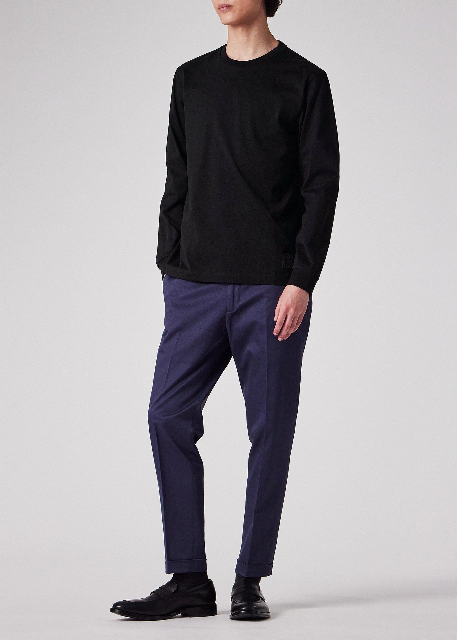 "Cropped logo" 長袖Tシャツ