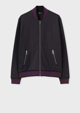 ストライプリブ トラックジャケット