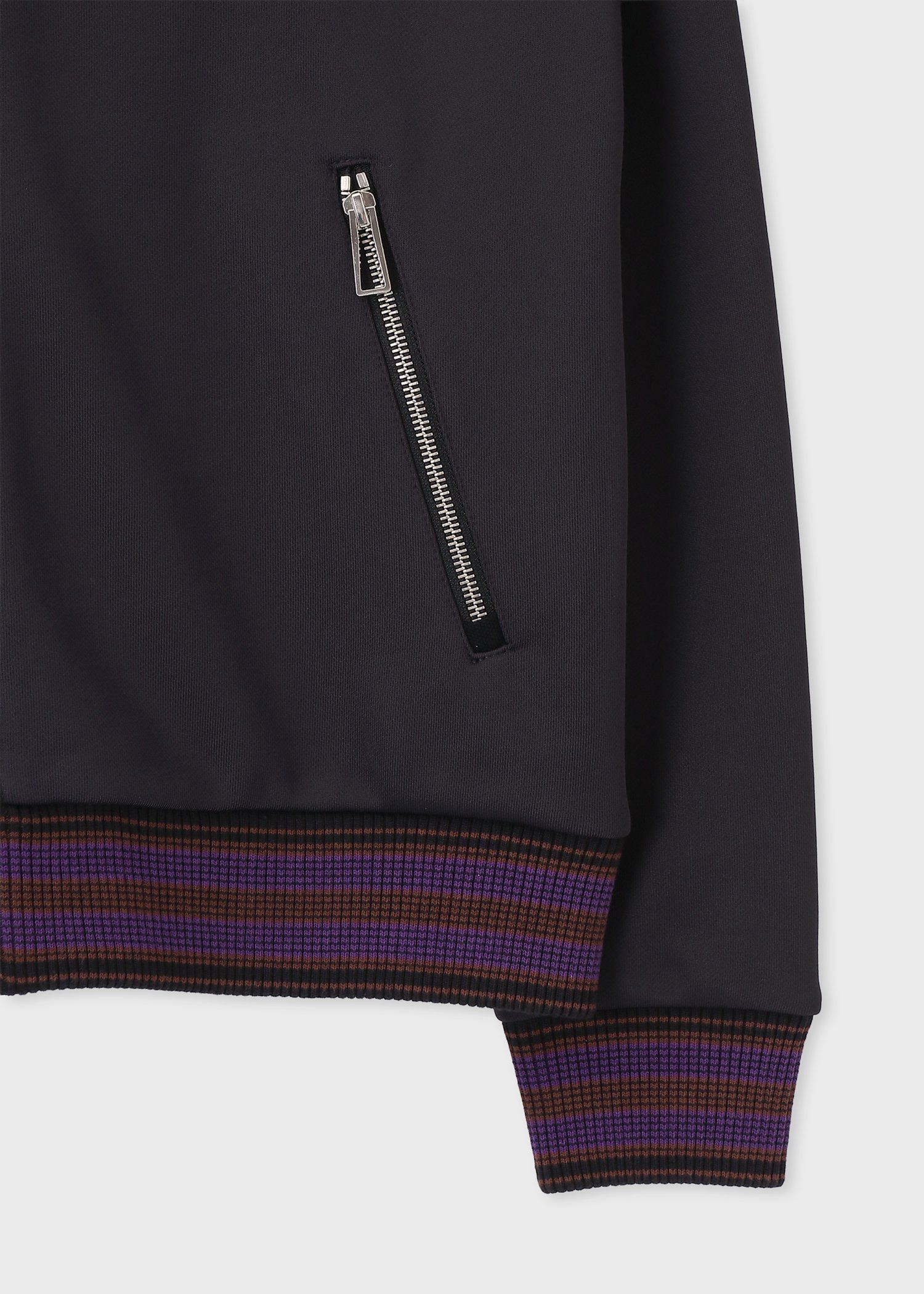 ストライプリブ トラックジャケット